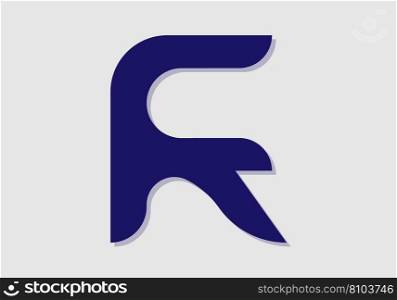 Eps10 fr or rf logo and icon design Royalty Free Vector