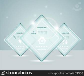 Eps10 glass transparent web box