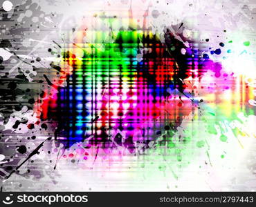 EPS10 glowing colorful splash, vector with mesh gradient