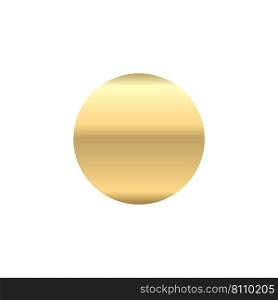 Eps10 golden gradient circle icon or logo Vector Image