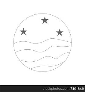 Eps10 grey waves of water and stars in sun Vector Image
