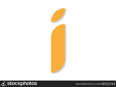 Eps10 initial letter i logo with shadow Royalty Free Vector
