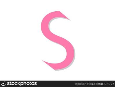 Eps10 letter s logo template with shadow Vector Image