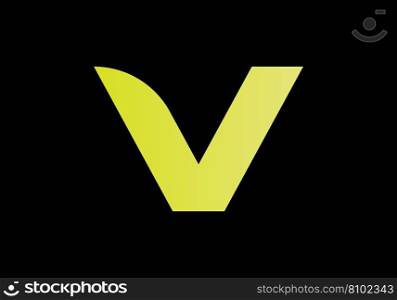 Eps10 letter v minimalist art monogram Royalty Free Vector