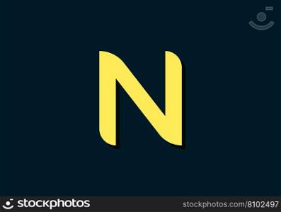 Eps10 n alphabet letter logo icon Royalty Free Vector Image