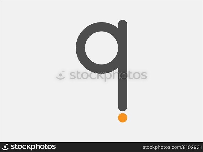 Eps10 q letter logo template Royalty Free Vector Image