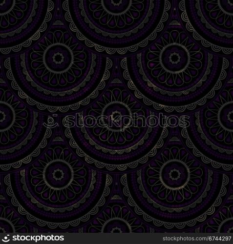 eps10, vector seamless grungy background with eastern circle pattern