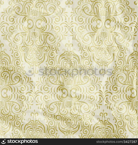 eps10, vector seamless vintage wallpaper with seamless floral pattern
