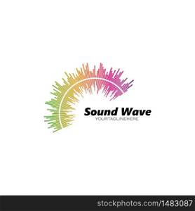 equalizer and sound effect ilustration logo vector icon template
