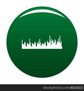 Equalizer audio icon. Simple illustration of equalizer audio vector icon for any design green. Equalizer audio icon vector green