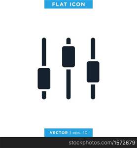 Equalizer Audio Music Icon Vector Design Template.