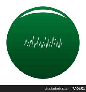 Equalizer beat icon. Simple illustration of equalizer beat vector icon for any design green. Equalizer beat icon vector green