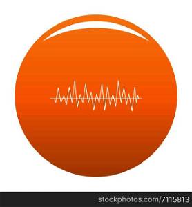 Equalizer beat icon. Simple illustration of equalizer beat vector icon for any design orange. Equalizer beat icon vector orange
