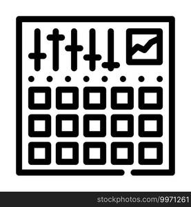 equalizer device line icon vector. equalizer device sign. isolated contour symbol black illustration. equalizer device line icon vector illustration flat