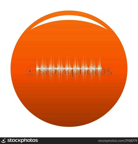 Equalizer digital icon. Simple illustration of equalizer digital vector icon for any design orange. Equalizer digital icon vector orange