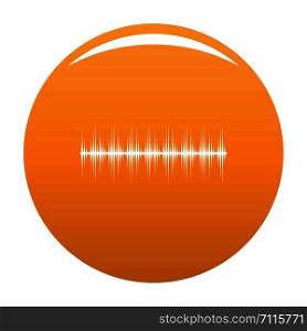 Equalizer digital icon. Simple illustration of equalizer digital vector icon for any design orange. Equalizer digital icon vector orange
