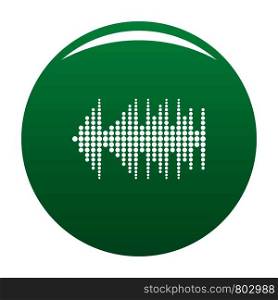 Equalizer effect radio icon. Simple illustration of equalizer effect radio vector icon for any design green. Equalizer effect radio icon vector green