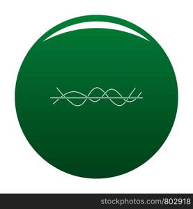 Equalizer effect record icon. Simple illustration of equalizer effect record vector icon for any design green. Equalizer effect record icon vector green