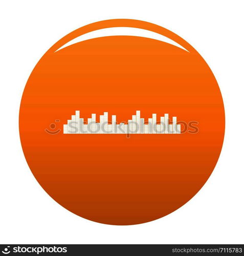 Equalizer frequency icon. Simple illustration of equalizer frequency vector icon for any design orange. Equalizer frequency icon vector orange