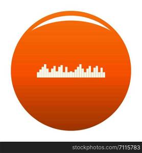 Equalizer frequency icon. Simple illustration of equalizer frequency vector icon for any design orange. Equalizer frequency icon vector orange