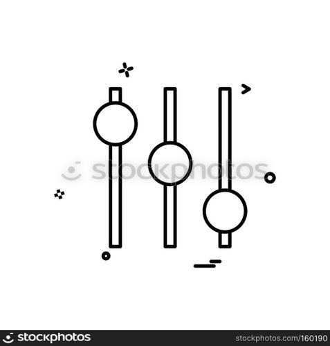 Equalizer icon design vector