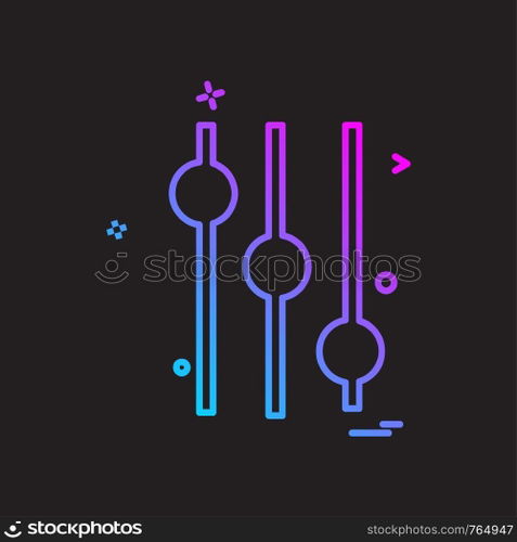 Equalizer icon design vector