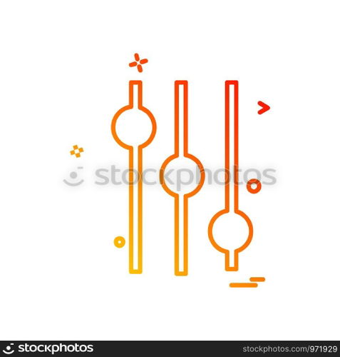 Equalizer icon design vector