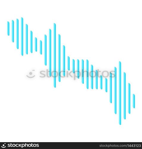 Equalizer icon. Isometric of equalizer vector icon for web design isolated on white background. Equalizer icon, isometric style
