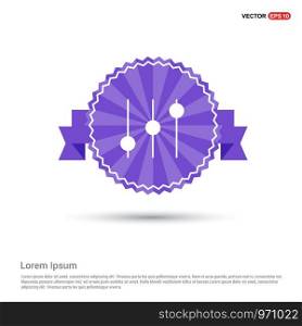 Equalizer icon - Purple Ribbon banner
