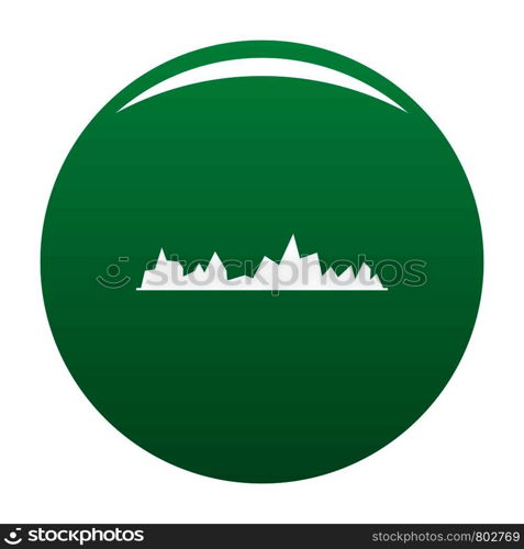 Equalizer icon. Simple illustration of equalizer vector icon for any design green. Equalizer icon vector green