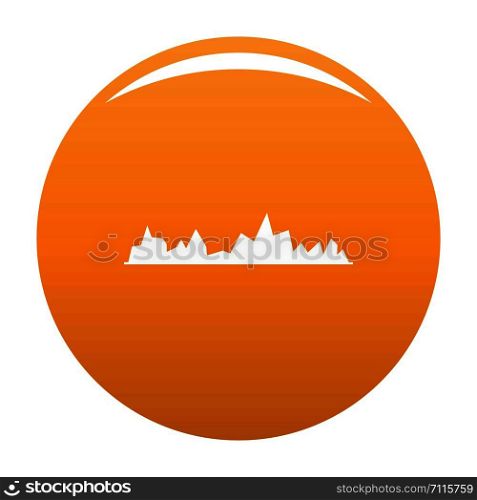 Equalizer icon. Simple illustration of equalizer vector icon for any design orange. Equalizer icon vector orange