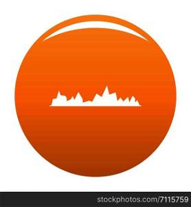 Equalizer icon. Simple illustration of equalizer vector icon for any design orange. Equalizer icon vector orange