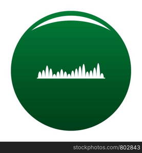 Equalizer level icon. Simple illustration of equalizer level vector icon for any design green. Equalizer level icon vector green