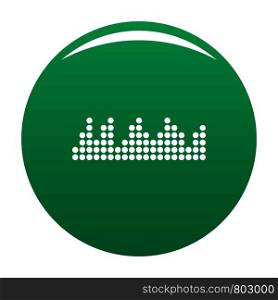 Equalizer media radio icon. Simple illustration of equalizer media radio vector icon for any design green. Equalizer media radio icon vector green