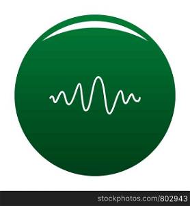 Equalizer melody radio icon. Simple illustration of equalizer melody radio vector icon for any design green. Equalizer melody radio icon vector green