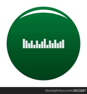 Equalizer music icon. Simple illustration of equalizer music vector icon for any design green. Equalizer music icon vector green