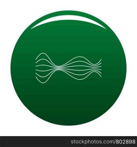 Equalizer music radio icon. Simple illustration of equalizer music radio vector icon for any design green. Equalizer music radio icon vector green