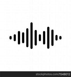 Equalizer music sound audio wave logo flat design icon isolated on white background vector illustration.