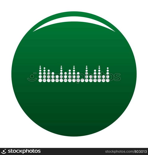 Equalizer musical radio icon. Simple illustration of equalizer musical radio vector icon for any design green. Equalizer musical radio icon vector green