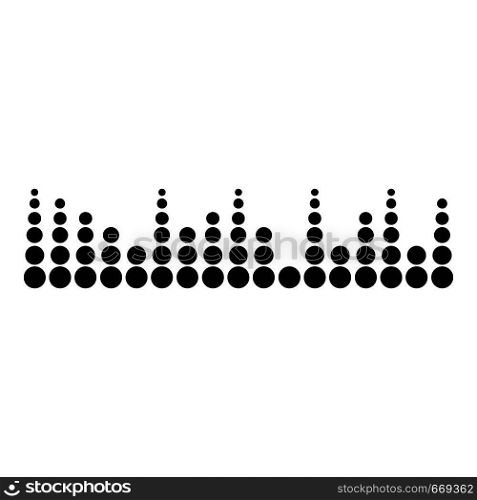 Equalizer musical radio icon. Simple illustration of equalizer musical radio vector icon for web. Equalizer musical radio icon, simple black style