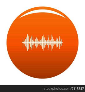 Equalizer player icon. Simple illustration of equalizer player vector icon for any design orange. Equalizer player icon vector orange