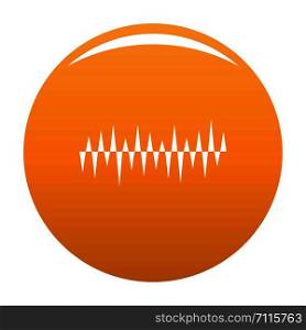 Equalizer pulse icon. Simple illustration of equalizer pulse vector icon for any design orange. Equalizer pulse icon vector orange