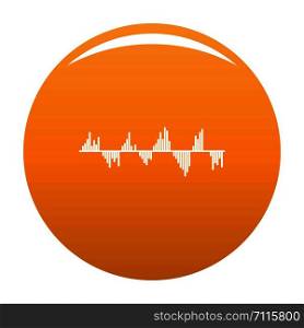 Equalizer signal icon. Simple illustration of equalizer signal vector icon for any design orange. Equalizer signal icon vector orange