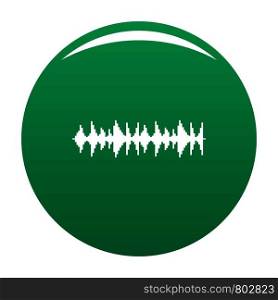 Equalizer song icon. Simple illustration of equalizer song vector icon for any design green. Equalizer song icon vector green
