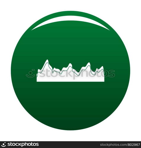 Equalizer song radio icon. Simple illustration of equalizer song radio vector icon for any design green. Equalizer song radio icon vector green