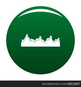 Equalizer song radio icon. Simple illustration of equalizer song radio vector icon for any design green. Equalizer song radio icon vector green