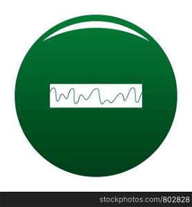 Equalizer sonic icon. Simple illustration of equalizer sonic vector icon for any design green. Equalizer sonic icon vector green
