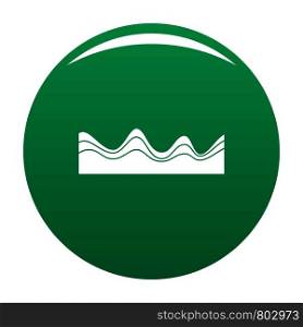 Equalizer sound effect icon. Simple illustration of equalizer sound effect vector icon for any design green. Equalizer sound effect icon vector green