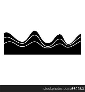 Equalizer sound effect icon. Simple illustration of equalizer sound effect vector icon for web. Equalizer sound effect icon, simple black style