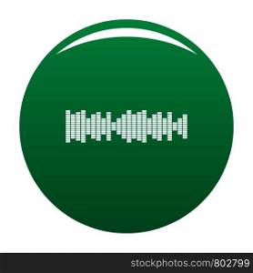 Equalizer sound icon. Simple illustration of equalizer sound vector icon for any design green. Equalizer sound icon vector green